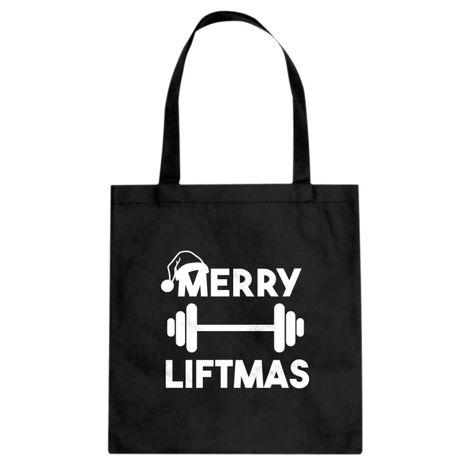 Merry Liftmas Cotton Canvas Tote Bag