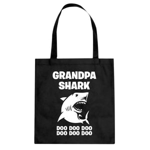 Grandpa Shark Cotton Canvas Tote Bag