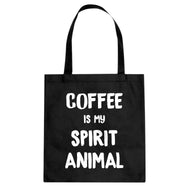 Coffee is my Spirit Animal Cotton Canvas Tote Bag