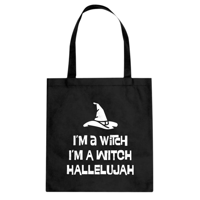 Im a Witch Hallelujah Cotton Canvas Tote Bag