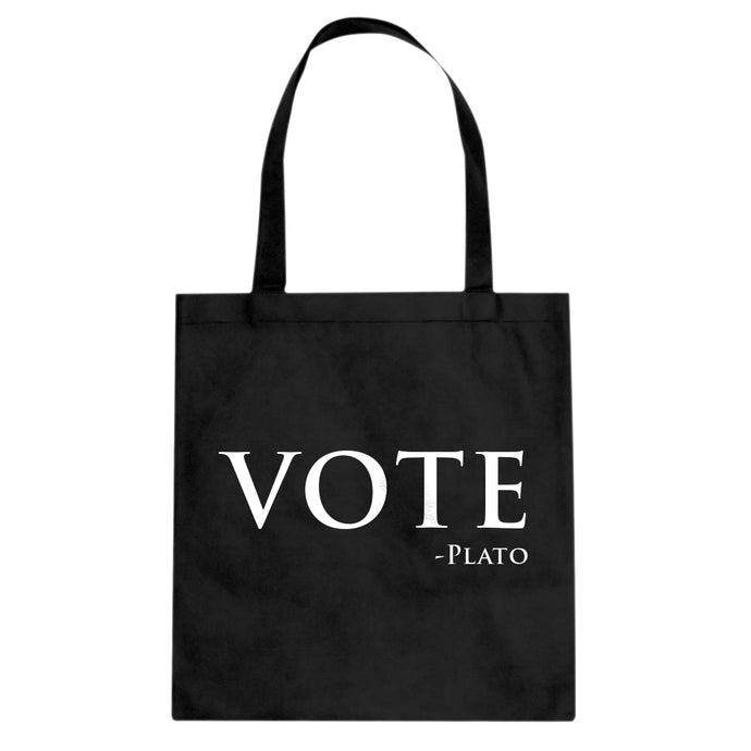 Vote -Plato Cotton Canvas Tote Bag
