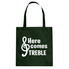 Here Comes Treble Cotton Canvas Tote Bag