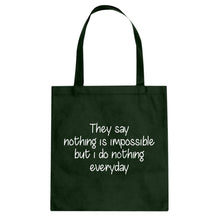 Nothing is Impossible Cotton Canvas Tote Bag