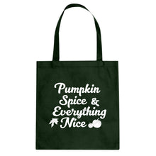 Pumpkin Spice and Everything Nice Cotton Canvas Tote Bag