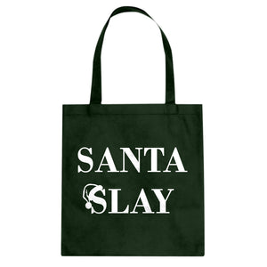 Santa Slay Cotton Canvas Tote Bag