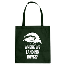 Where We Landing Boys?! Cotton Canvas Tote Bag