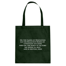 Tote On the Sands of Hesitation Canvas Tote Bag
