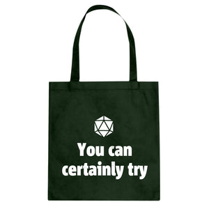 You Can Certainly Try DnD Cotton Canvas Tote Bag