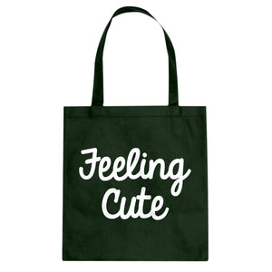 Feeling Cute Cotton Canvas Tote Bag