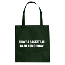 Basketball Game Tomorrow Cotton Canvas Tote Bag