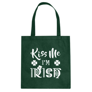 Tote Kiss Me I'm Irish Canvas Tote Bag