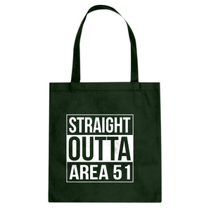 Straight Outta Area 51 Cotton Canvas Tote Bag