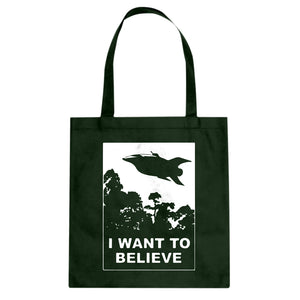 I Want to Believe Planet Express Cotton Canvas Tote Bag