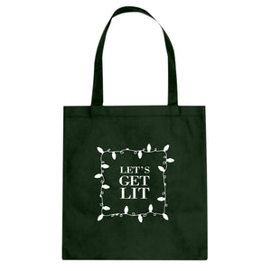 Lets Get Lit Cotton Canvas Tote Bag