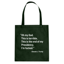 This is the End of my Presidency Cotton Canvas Tote Bag