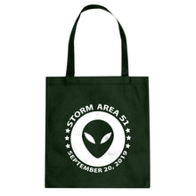 Storming Area 51 Cotton Canvas Tote Bag