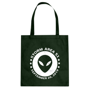 Storming Area 51 Cotton Canvas Tote Bag