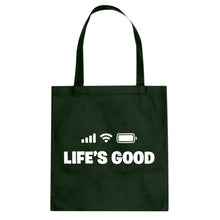 Life's Good Cotton Canvas Tote Bag