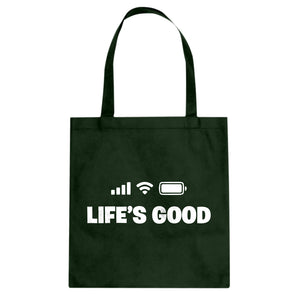 Life's Good Cotton Canvas Tote Bag
