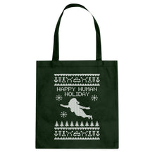Tote Happy Human Holiday Canvas Tote Bag