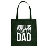 Tote Worlds Greatest Dad Canvas Tote Bag
