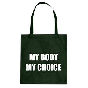 My Body My Choice Cotton Canvas Tote Bag