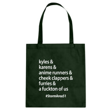 Storm Area 51 Runner Cotton Canvas Tote Bag