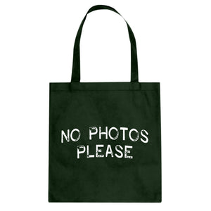 No Photos Please Cotton Canvas Tote Bag