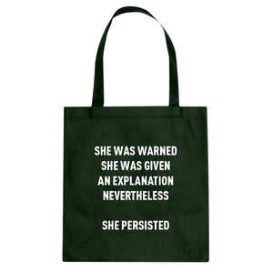 Tote She Persisted Venus Fist Canvas Tote Bag