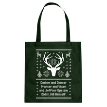 Dasher and Dancer and Jeffrey Epstein Cotton Canvas Tote Bag
