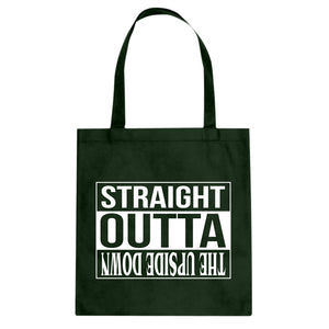 Straight Outta the Upside Down Cotton Canvas Tote Bag