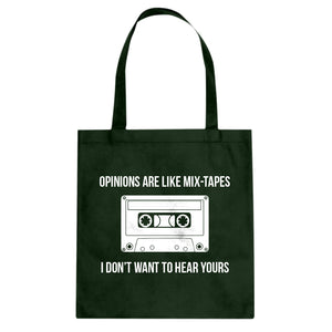 Opinions are like Mixtapes Cotton Canvas Tote Bag