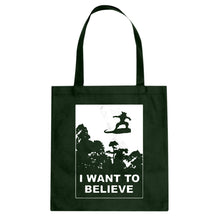 I Want to Believe Nimbus Fighter Cotton Canvas Tote Bag