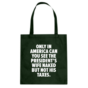 Only in America Cotton Canvas Tote Bag