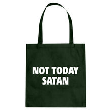 Not Today Satan Cotton Canvas Tote Bag