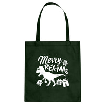 Merry Rex-Mas Cotton Canvas Tote Bag