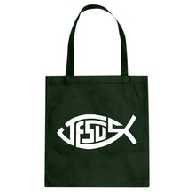 Tote Jesus Fish Canvas Tote Bag