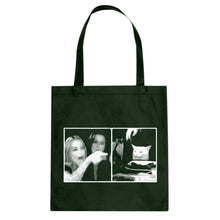 Woman Yelling at Cat Meme Cotton Canvas Tote Bag