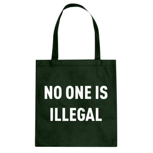 Tote No One is Illegal Canvas Tote Bag