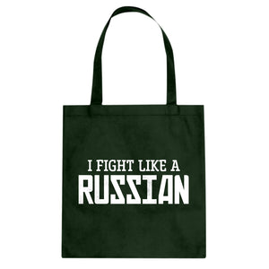 I Fight Like a Russian Cotton Canvas Tote Bag