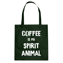 Coffee is my Spirit Animal Cotton Canvas Tote Bag
