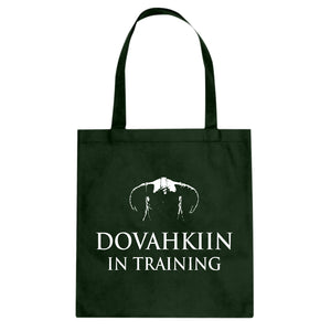 Dovahkiin in Training Cotton Canvas Tote Bag