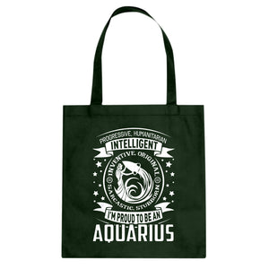 Tote Aquarius Astrology Zodiac Sign Canvas Tote Bag