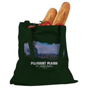 Pleasant Plains Fine Lumber Sawmill Cotton Canvas Tote Bag