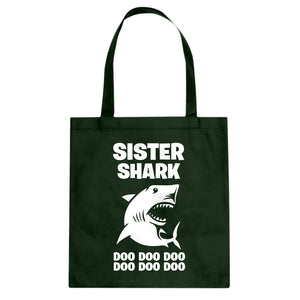 Sister Shark Cotton Canvas Tote Bag