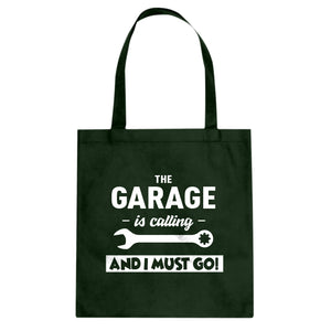 The Garage is Calling Cotton Canvas Tote Bag