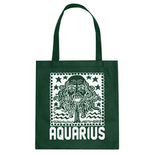 Tote Aquarius Zodiac Astrology Canvas Tote Bag