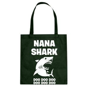 Nana Shark Cotton Canvas Tote Bag