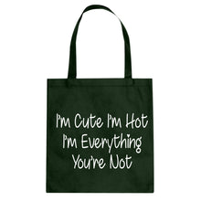 Im Cute Im Hot Cotton Canvas Tote Bag