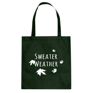 Sweater Weather Cotton Canvas Tote Bag